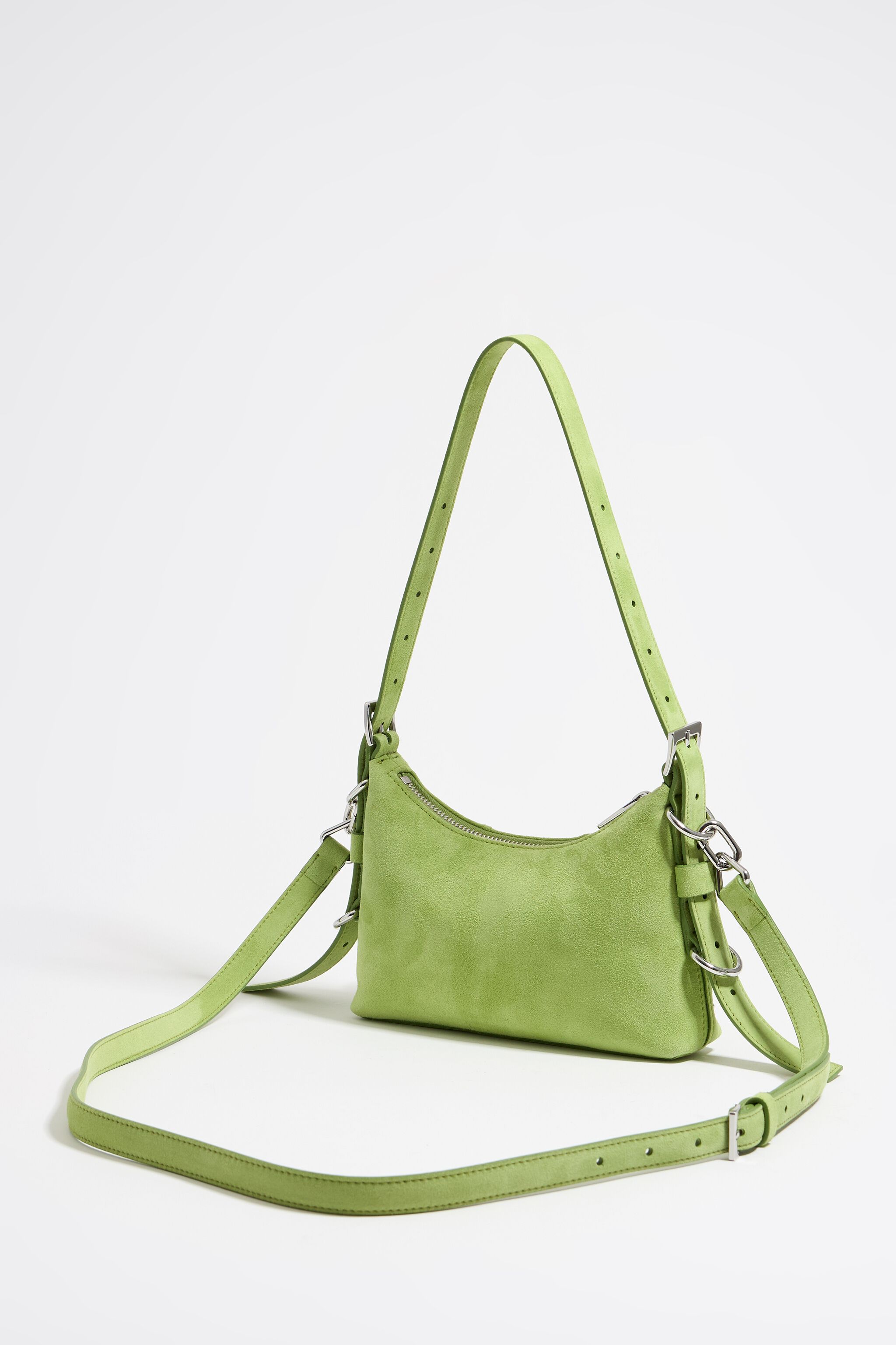 Bolsa Hobo Pocket mini piel Swarovski pistache