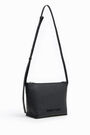 Bolso bandolera S trapecio piel negro Bolso bandolera S trapecio piel negro