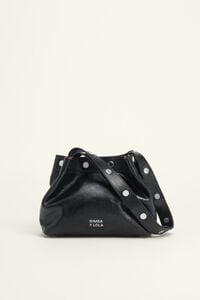 Bolsa Snaps mediana piel negra