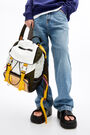 L white raffia backpack L white raffia backpack