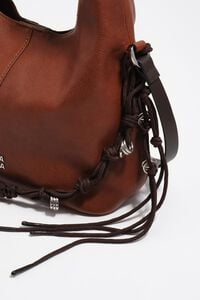 Bolsa Paper peque&ntilde;a piel tostado oscuro