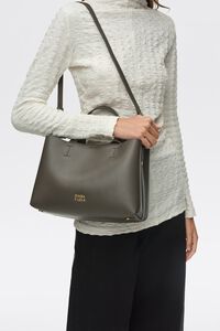 Bolsa tote Chihuahua mediana piel elefante