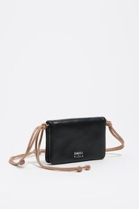 Cartera solapa peque&ntilde;a piel negra