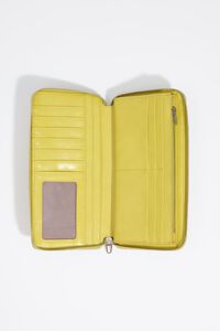 Large lemon leather wallet