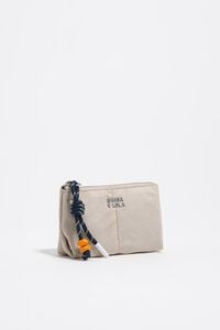 Stone white nylon coin purse