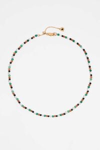 Golden chains and stones necklace