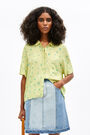 Green Little-Flowers flowing shirt Green Little-Flowers flowing shirt