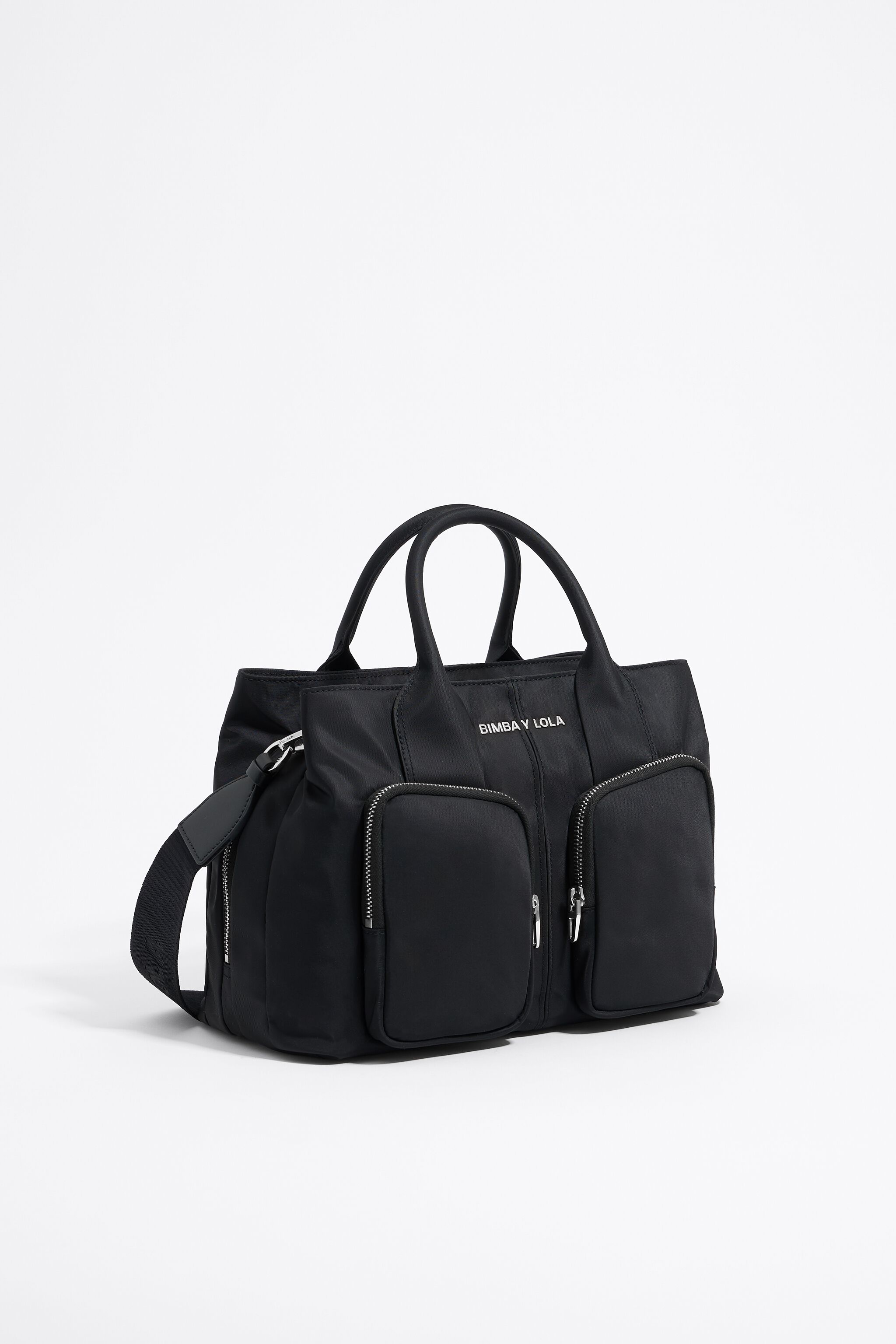 Bolsa de mano Pocket grande nylon negra