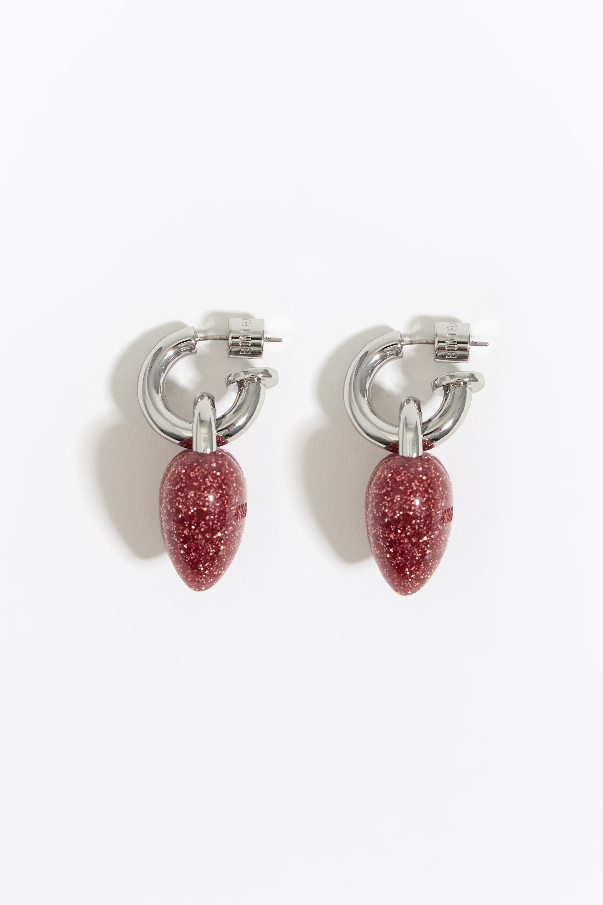 Heart hoop earrings shop rose gold