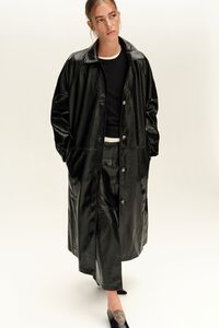 Gabardina midi negra