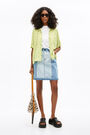 Green Little-Flowers flowing shirt Green Little-Flowers flowing shirt