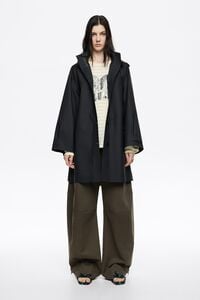 Gabardina engomada línea A azul oscuro Gabardina engomada línea A azul oscuro