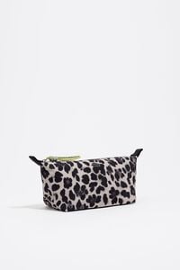 Neceser Trapecio mediano nylon print leopard gris Neceser Trapecio mediano nylon print leopard gris