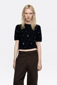 Jersey piedras manga corta negro