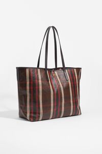 Large oak Tartan shopper bag
