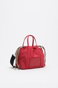 Small red nylon crossbody bag