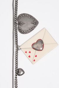 Collar Love Letter plateado envejecido
