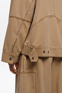 Chamarra cruzada lavada camel