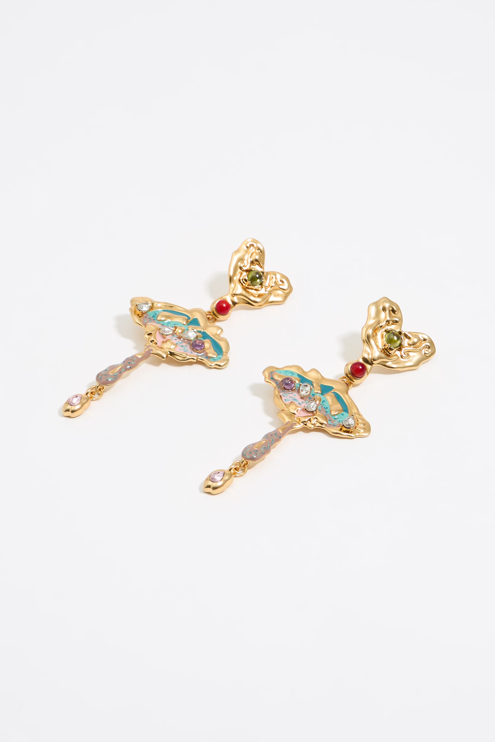 新作人気 Textured gold earrings heart カチューシャ