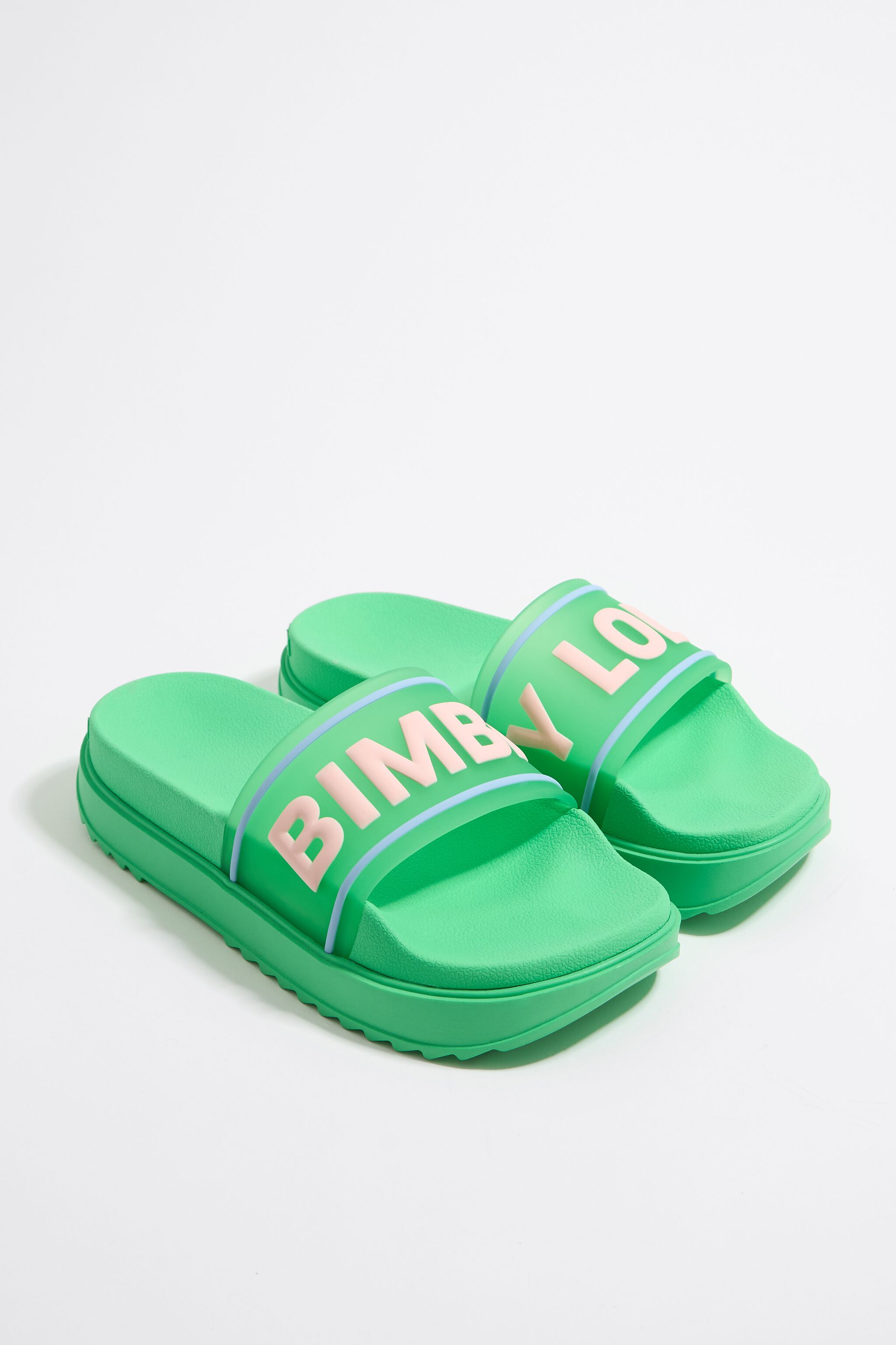 Green platform flip flop