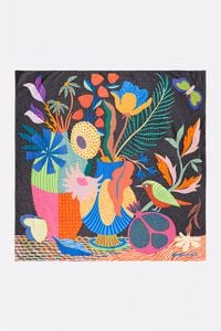 Pa&ntilde;uelo bodeg&oacute;n puntillista antracita