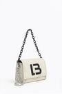 Bolso solapa S nylon acolchado piedra Bolso solapa S nylon acolchado piedra