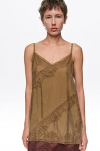 Long khaki camisole top