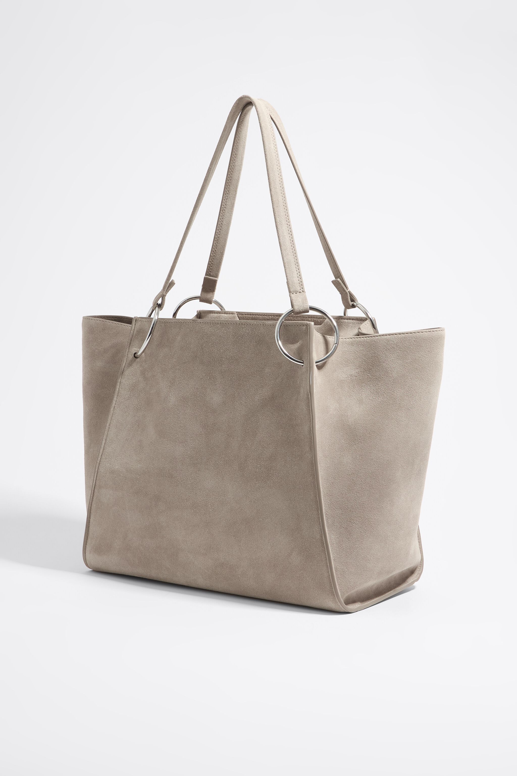 Gray suede tote new arrivals