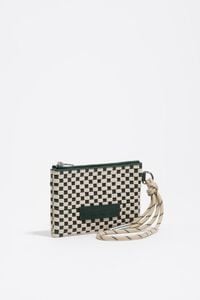 Monedero piel verde oscuro