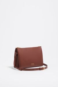 Bolsa sobre triple mini piel dark cuoio