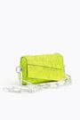 Bolso piel craquelada amarillo neón Bolso piel craquelada amarillo neón