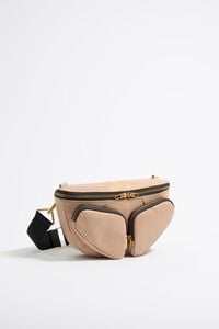 Bolsa cangurera Pocket peque&ntilde;a piel camel