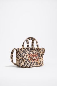 Bolsa mini nylon leopardo natural