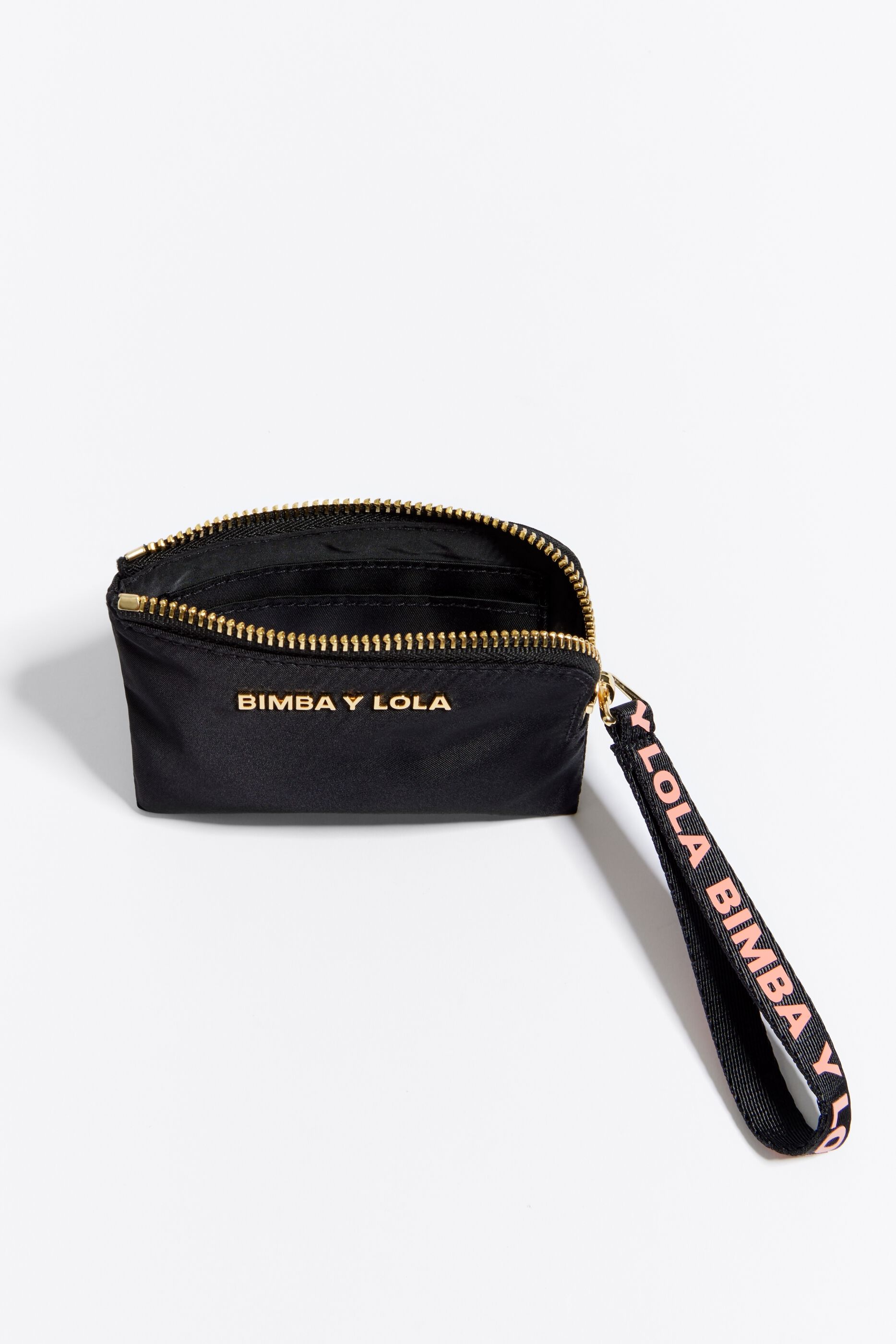 Monedero curvo S nylon negro