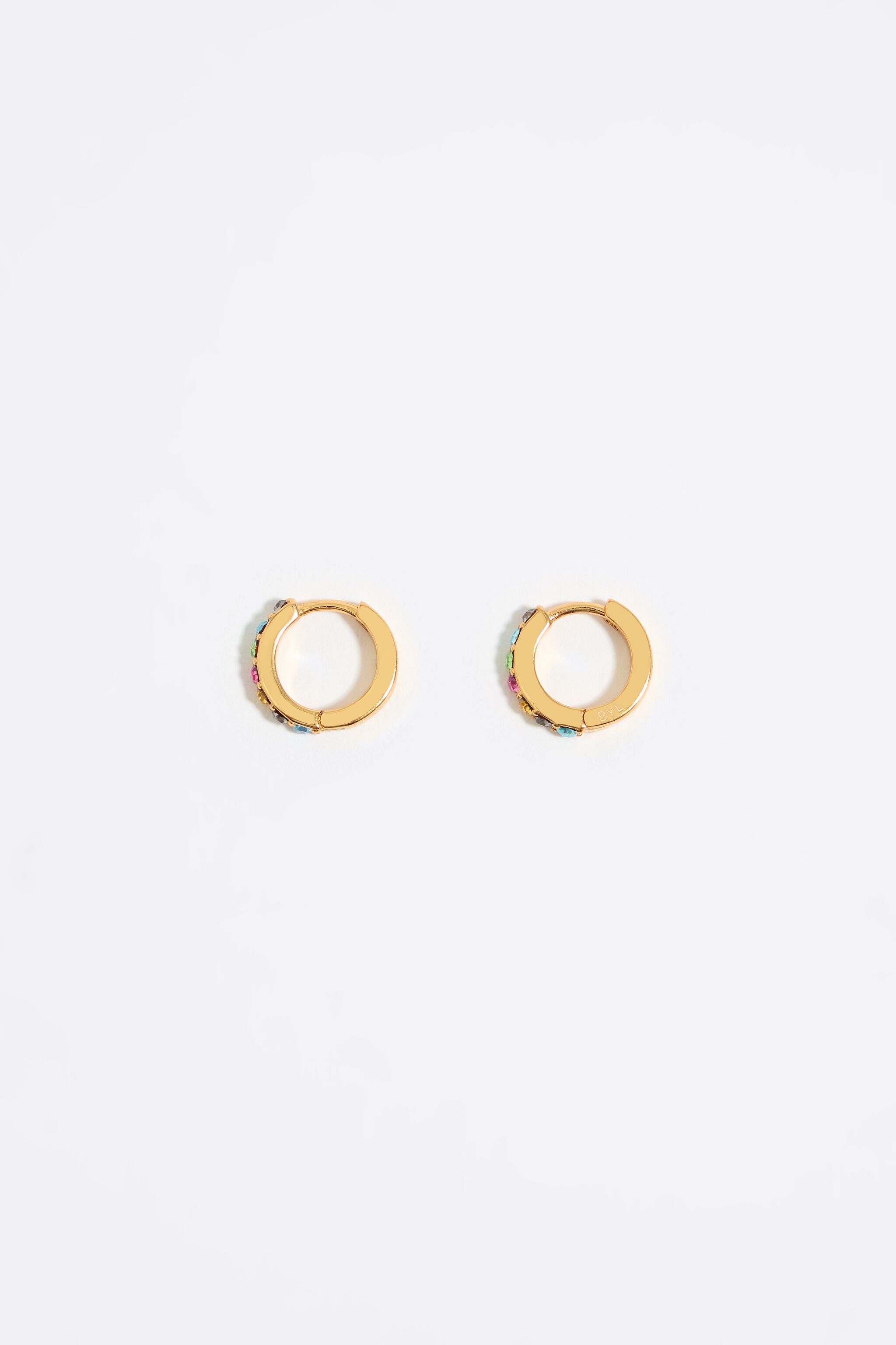 Mini gold hoops top