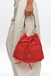 Bolsa bucket Pocket mediana nylon rojo