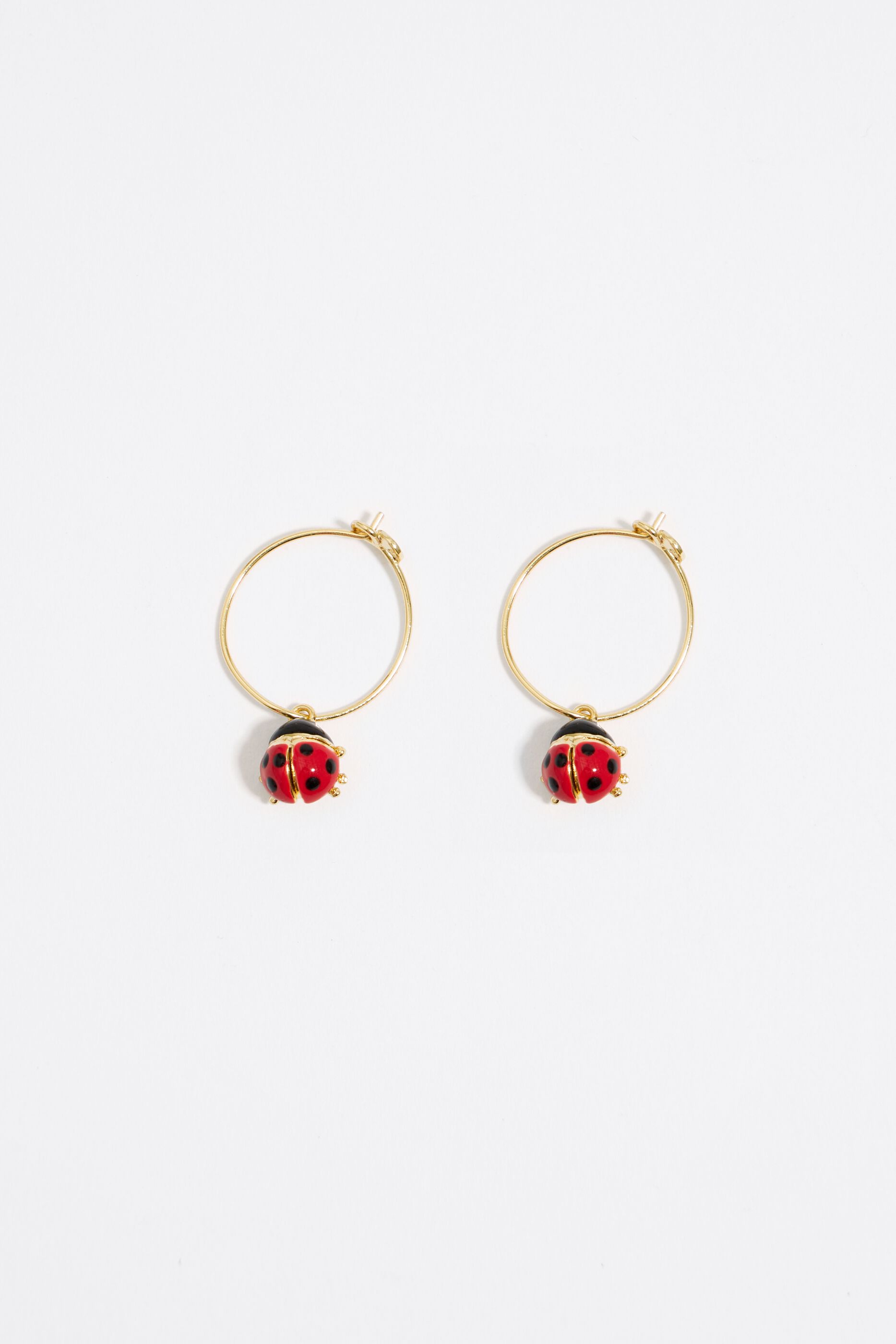 Ladybug hoop earrings deals