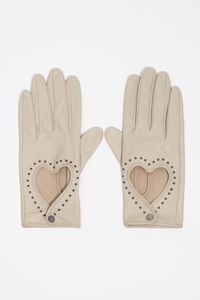 Guantes piel corazón piedra