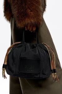 Small black nylon crossbody bag