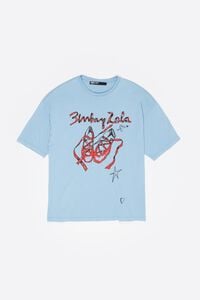 Camiseta logo bailarinas azul claro