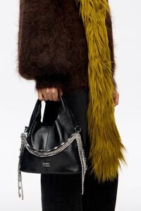 Small black leather Party Paper bag