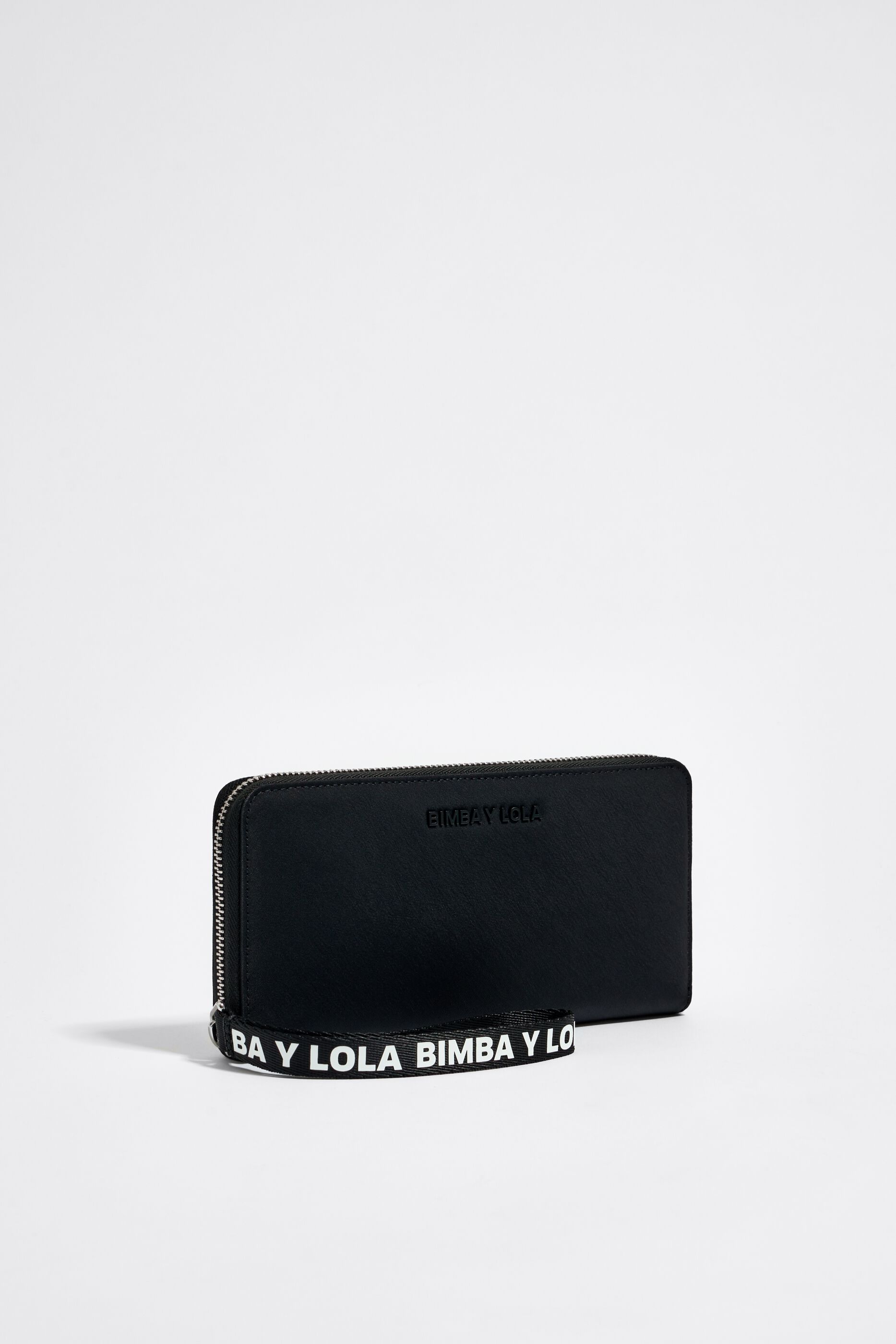 Cartera horizontal nylon negra