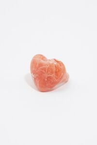 Anillo coraz&oacute;n resina rosa