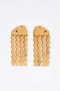 Matte gold silhouette earrings