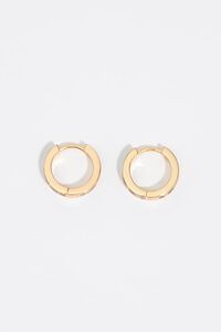 Aretes aro peque&ntilde;o logo negro