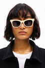 Gafas de sol cuadradas crema Gafas de sol cuadradas crema