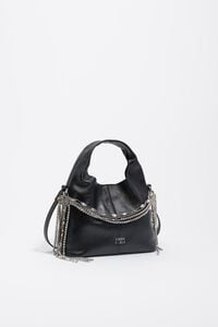 Bolsa Party Paper pequeña piel negra