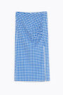 Falda midi vichy azul Falda midi vichy azul