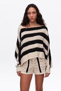 Jersey oversize corto rayas negras