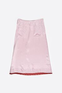 Falda línea A bolsillos rosa